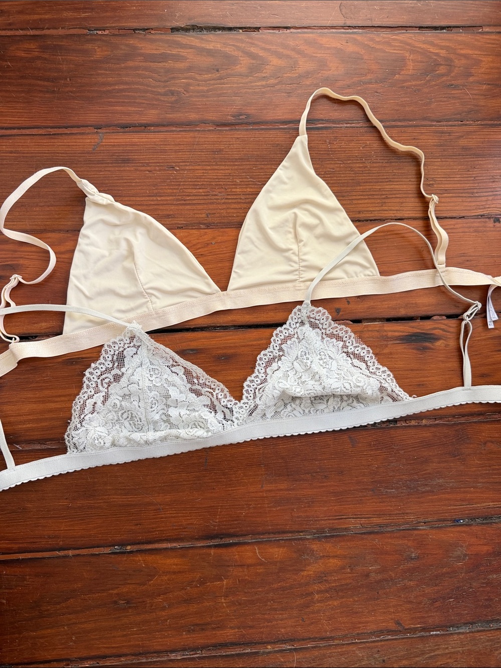 Anemone unlined minimum support bundle of 2 bralettes sz S/M